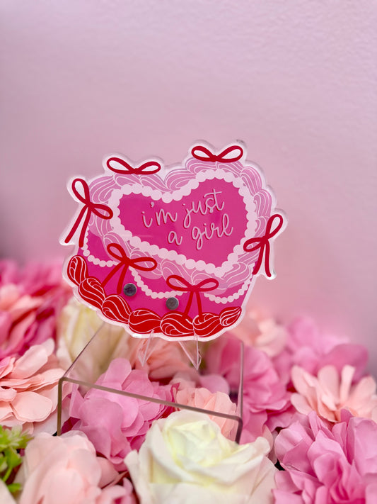 I’m Just a Girl Tile 🎀